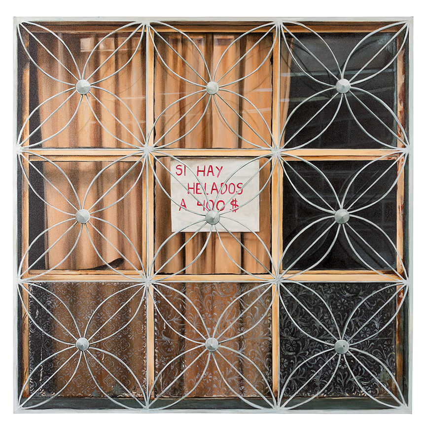 SI HAY HELADOS/ Barrio Lourdes Óleo sobre lienzo 100 x 100 cm 2023